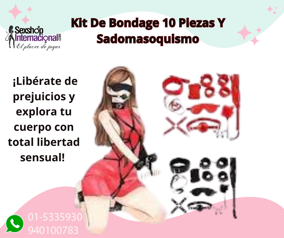  Kit De Bondage 10 Piezas Y Sadomasoquismo